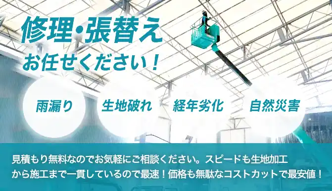 修理・張り替えお任せください！