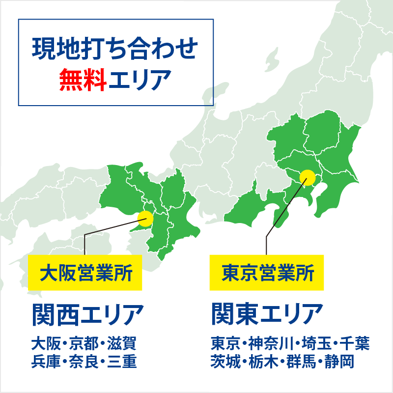 現地打ち合わせ無料エリア