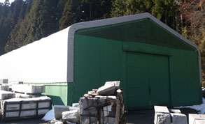 テント倉庫シートの屋根面張替え・部分張替え（キャップシート張替え）
