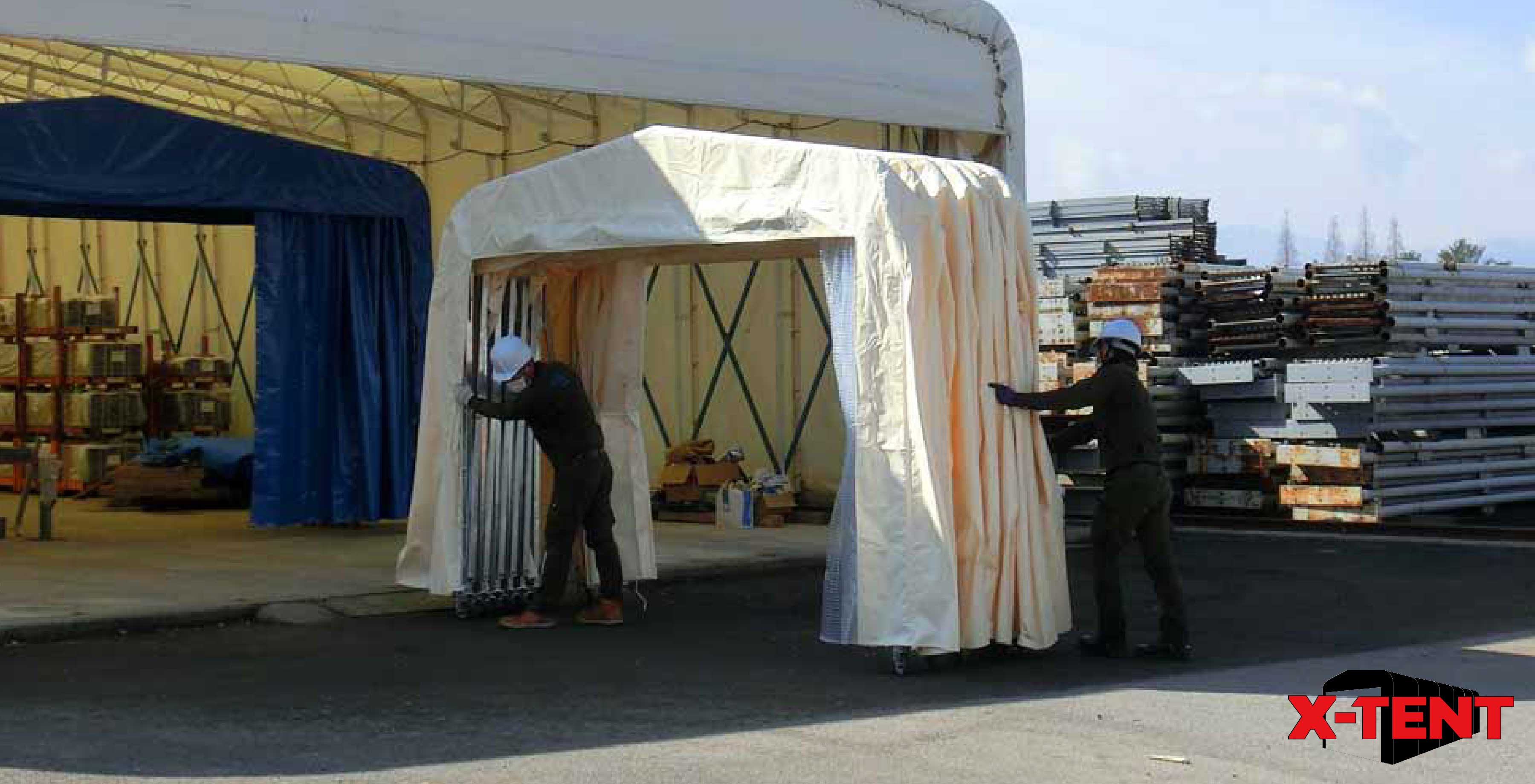 確認申請不要！ジャバラで移動可能な小型テント倉庫がおすすめ